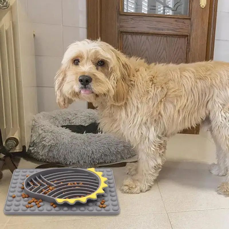 Slow Feeder Dog Bowls Stable Slow Feeder Licking Mat For Pets Slow Eating Smooth Texture Lick Pad For Pet Dog Puppy Cat Kitten Purrfect Pawz
