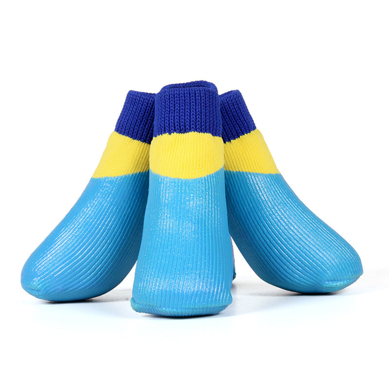 DogSocks Booties Shoes Big Dogs Waterproof Nonslip Rubber Sole, Pet Paw Protector, Elastic Top , for Outdoor Sports Purrfect Pawz