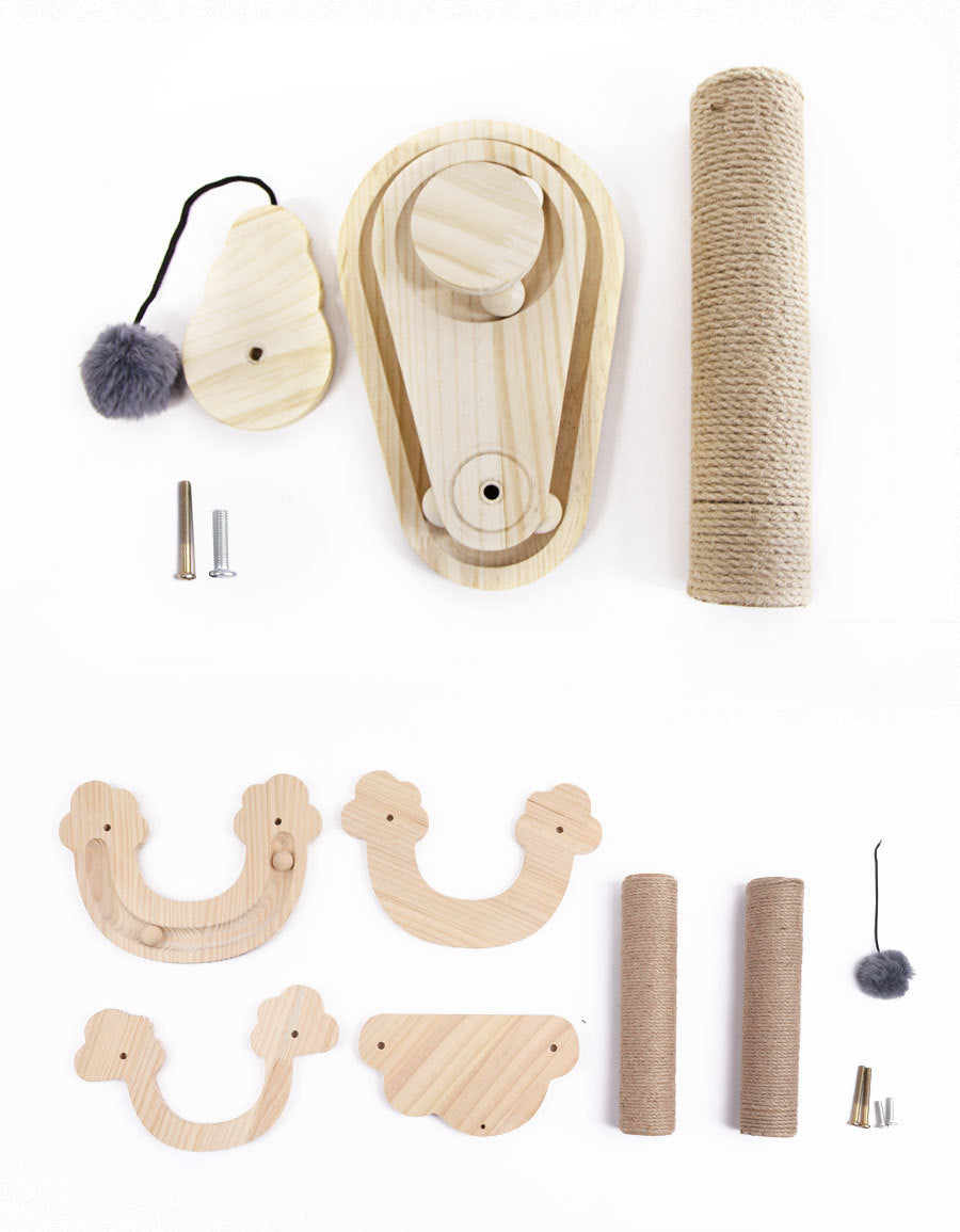 Cat Toys From Solid Wood Cat Turntable Bite-resistant Funny Cat Stick Cat Supplies Purrfect Pawz