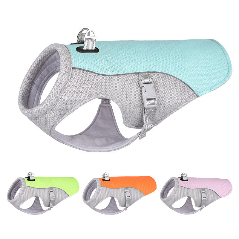 Summer Pet Dog Cooling Vest Heat Resistant Cool Dogs Clothes Breathable Sun-proof Clothing For Small Large Dogs Outdoor Walking Purrfect Pawz