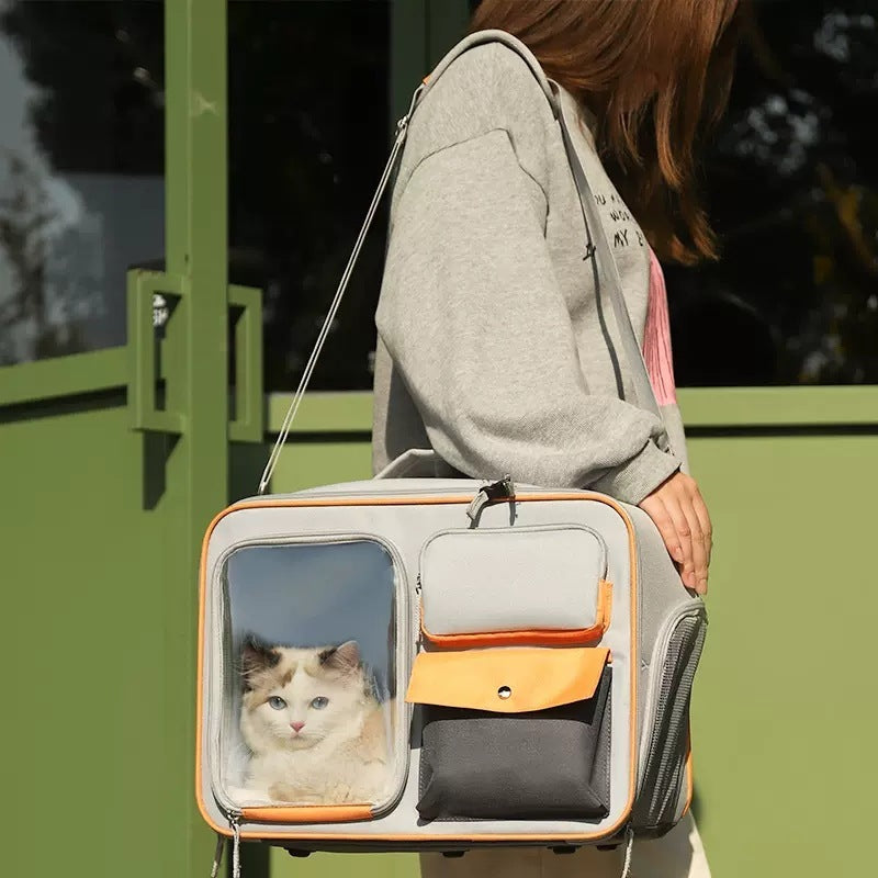 Large Capacity Dogs And Cats Backpack Light-proof Double Layer Purrfect Pawz