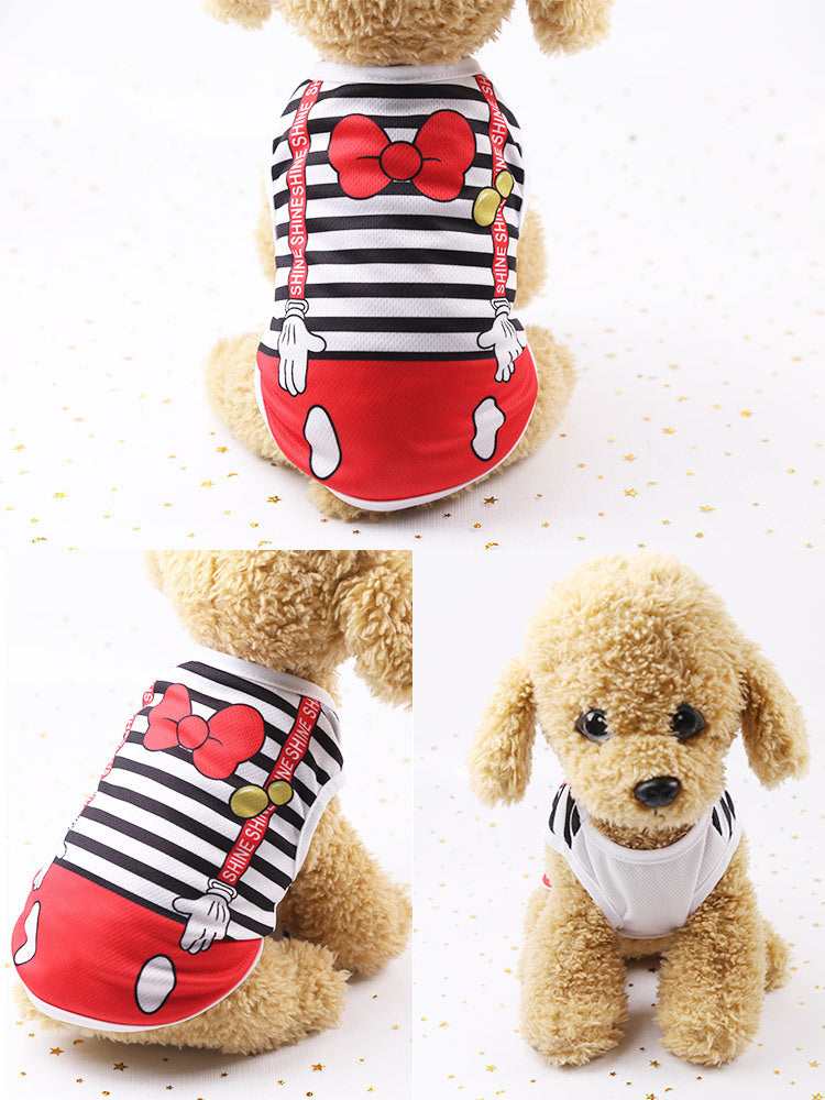 Summer thin pet cartoon clothes Purrfect Pawz
