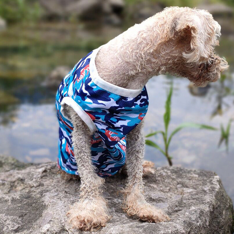 Spring And Summer Camouflage Dog Vest Clothes Purrfect Pawz