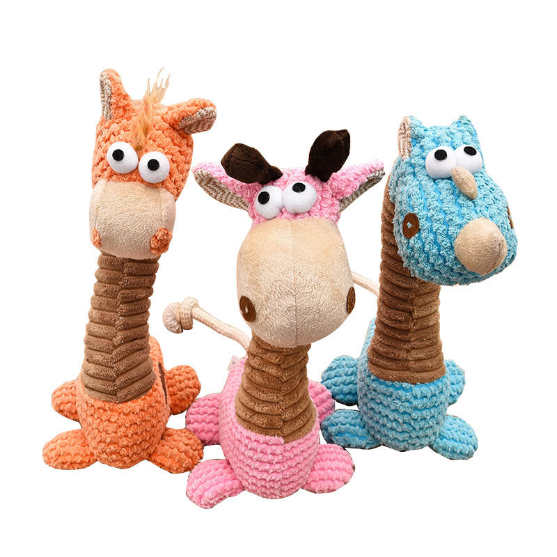 Plush toy giraffe cats and dogs pet toys Purrfect Pawz