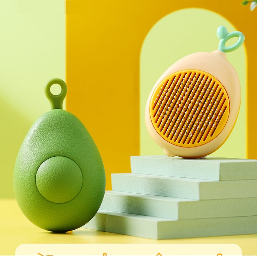 Creative Cat Grooming Comb Portable Massage Brush One-Button Remove Floating Hair Scraper Cats Dogs Pet Self Cleaning Tool Accessories Purrfect Pawz