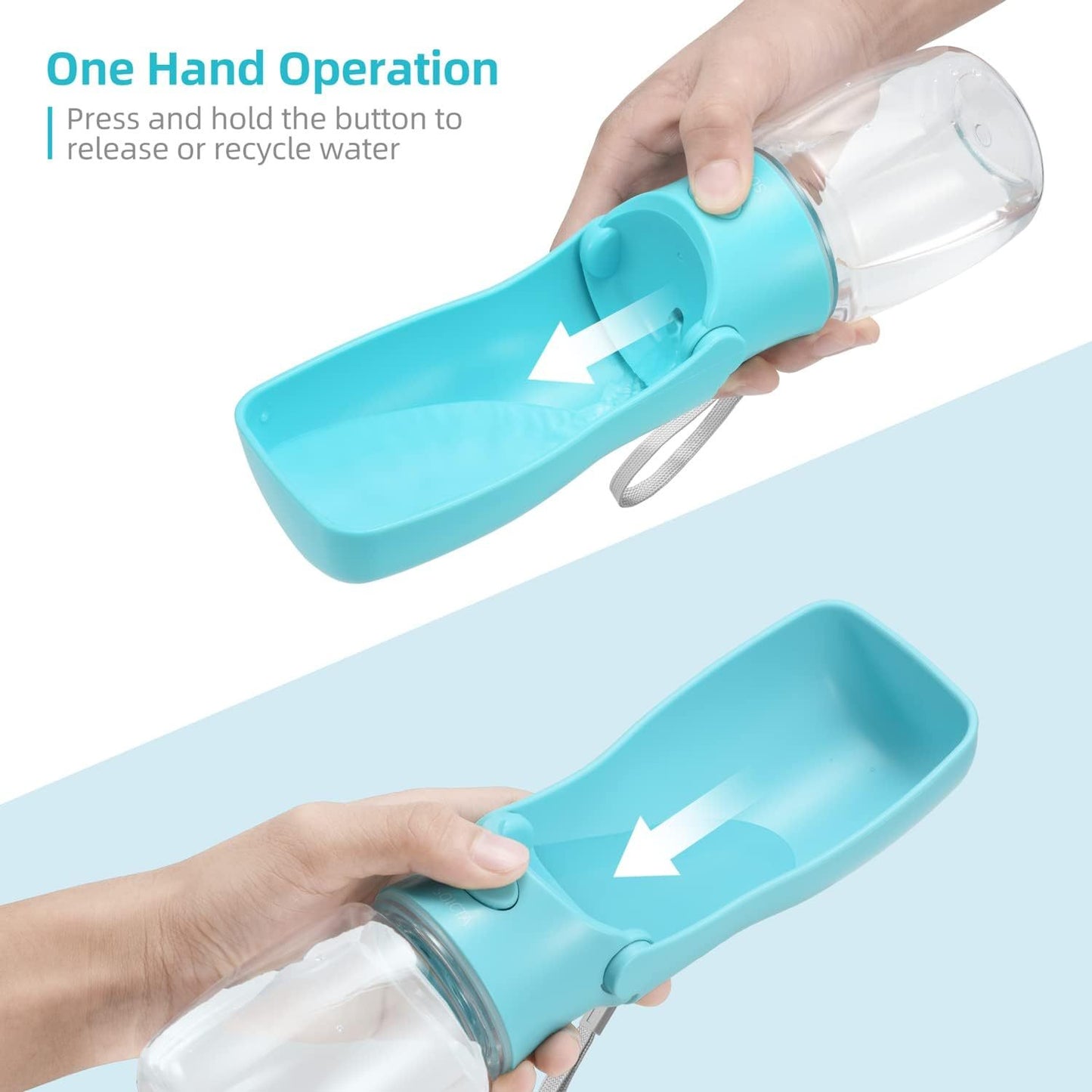 Portable Dog Water Bottle For Walking Portable Pet Water Bottles For Puppy Small Medium Large Dogs Water Dispenser Dog Water Bowl Dog Accessories Purrfect Pawz