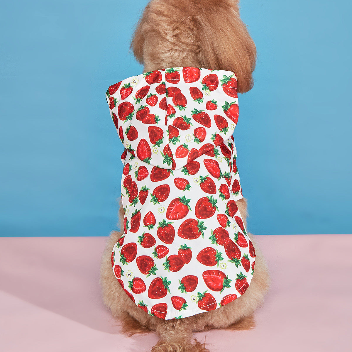 Strawberry Pattern Spring And Summer Dog Clothes Waterproof Purrfect Pawz