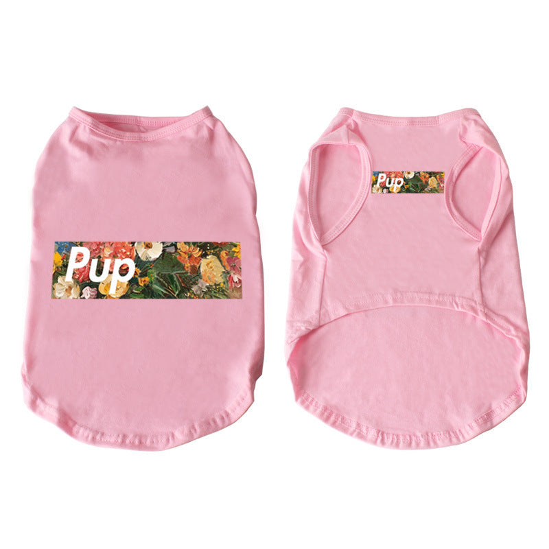 Dog Clothing Spring And Autumn Puppy Pet Clothes Summer Large Dog French Fighting Cow Cotton Vest Vest Vest Purrfect Pawz