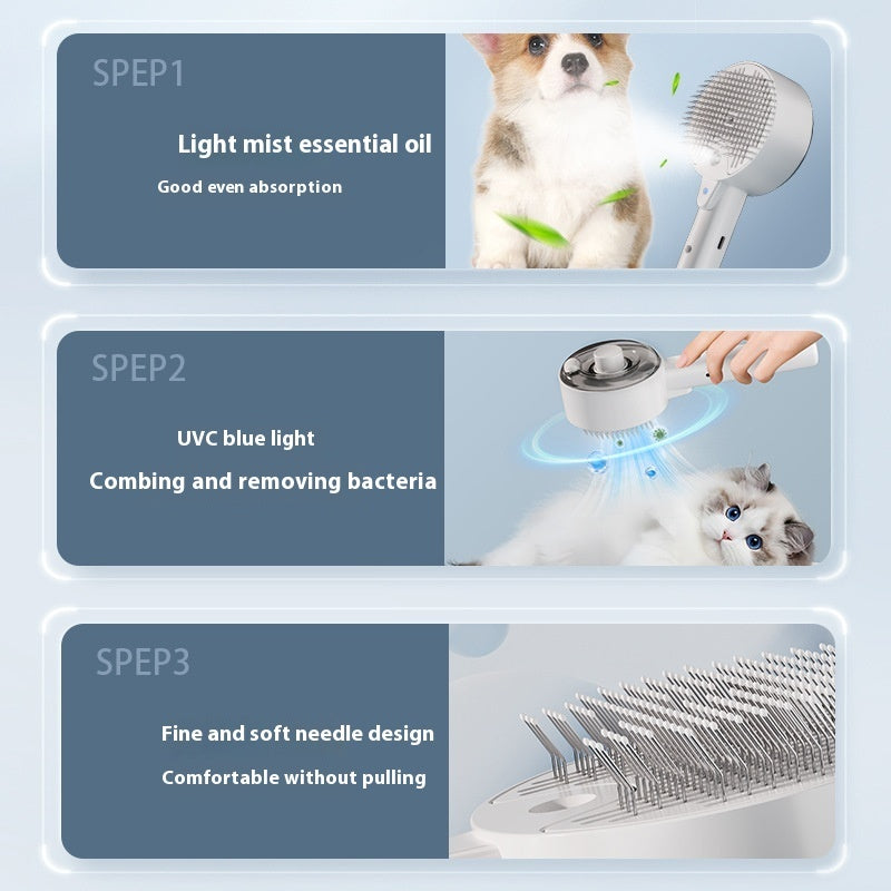 Animal Hair Remover Brush Dog And Cat Steam Brush Pet Self Cleaning Dog Brush Grooming Removes Cat Hairs Cat Dog Accessories Pet Products Purrfect Pawz