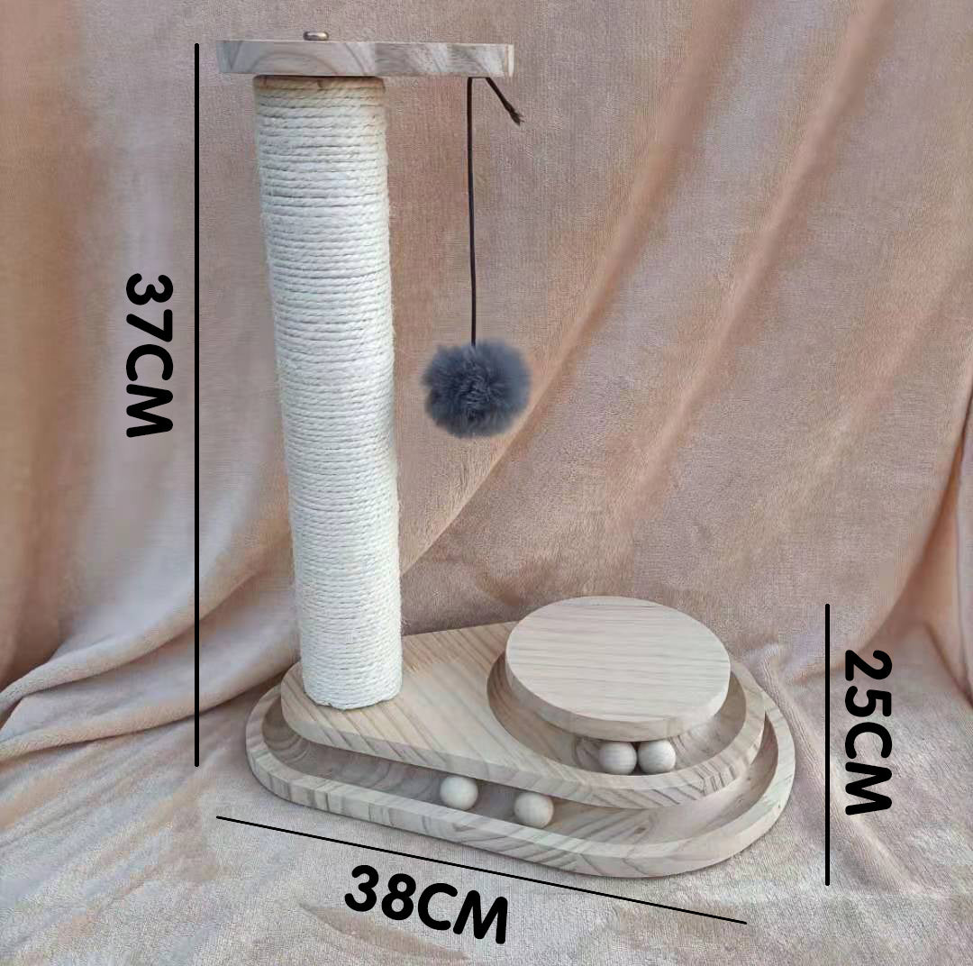 Cat Toys From Solid Wood Cat Turntable Bite-resistant Funny Cat Stick Cat Supplies Purrfect Pawz