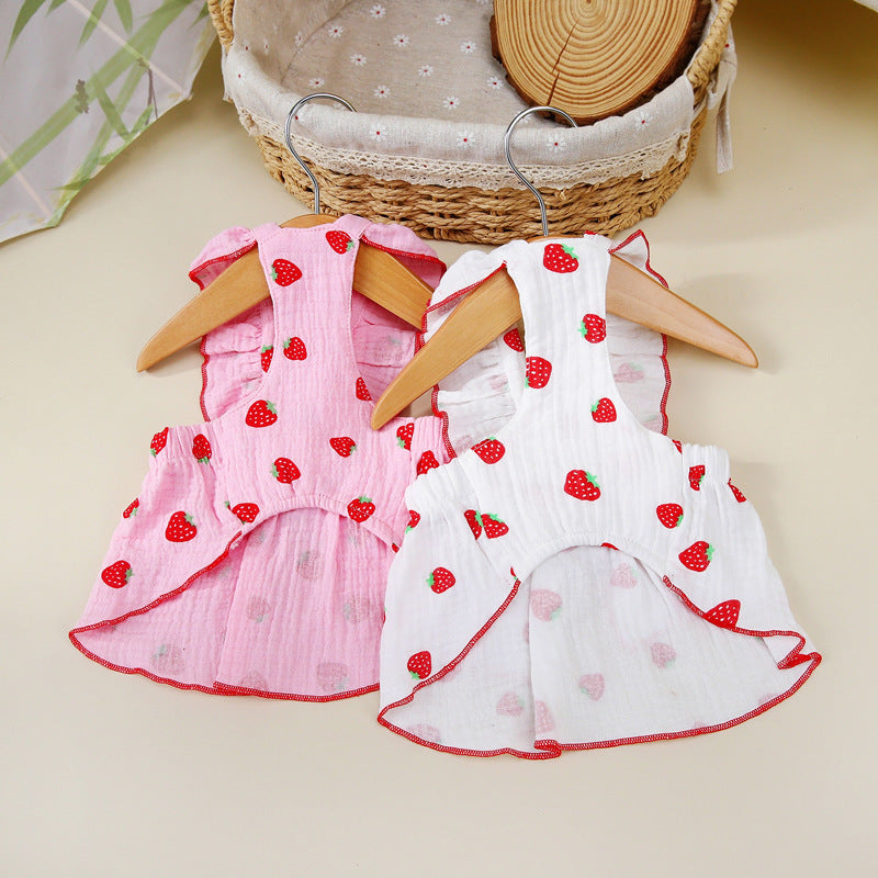 Dog Clothes Floral Princess Dress Spring And Summer Purrfect Pawz