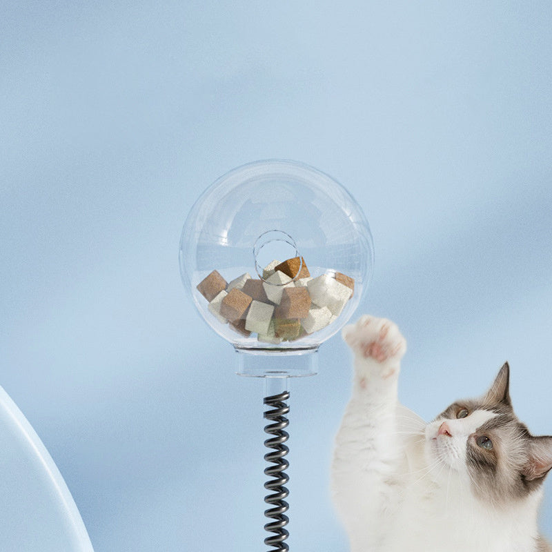 Cat Leakage Food 2 In 1 Toys Turntable Ball Toys Kitten Funny Cat Training Spring Ball Cat Supplies Pet Products Purrfect Pawz