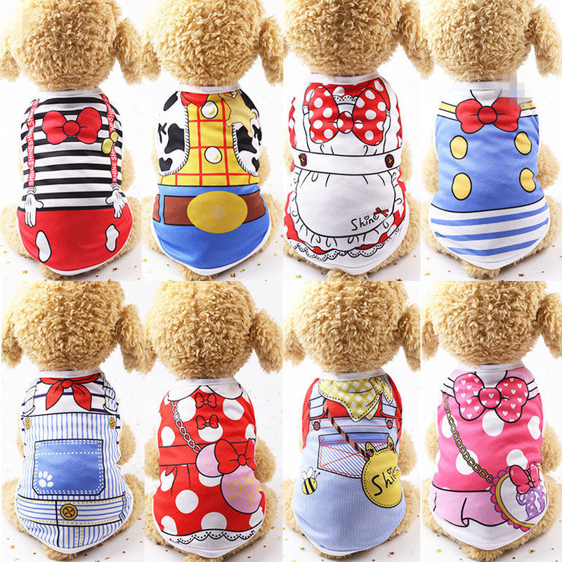 Summer thin pet cartoon clothes Purrfect Pawz