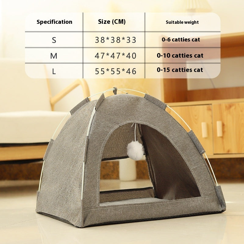 Cathouse Doghouse Breathable Tent Nest Indoor Outdoor Universal Pet Room Purrfect Pawz