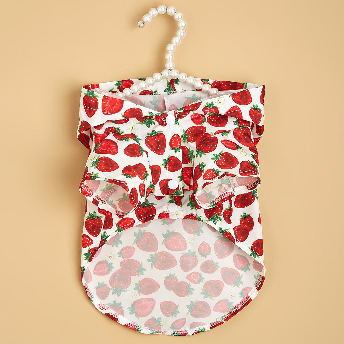 Strawberry Pattern Spring And Summer Dog Clothes Waterproof Purrfect Pawz