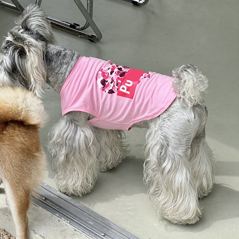 Dog Clothing Spring And Autumn Puppy Pet Clothes Summer Large Dog French Fighting Cow Cotton Vest Vest Vest Purrfect Pawz