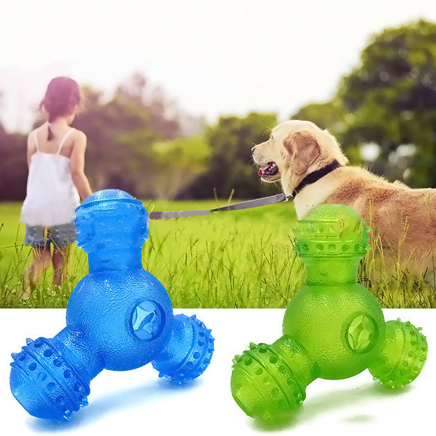 Three-hole Food Leakage Training, Molar Teeth Cleaning, Feeding Dogs, Creative Chewing Toys Purrfect Pawz