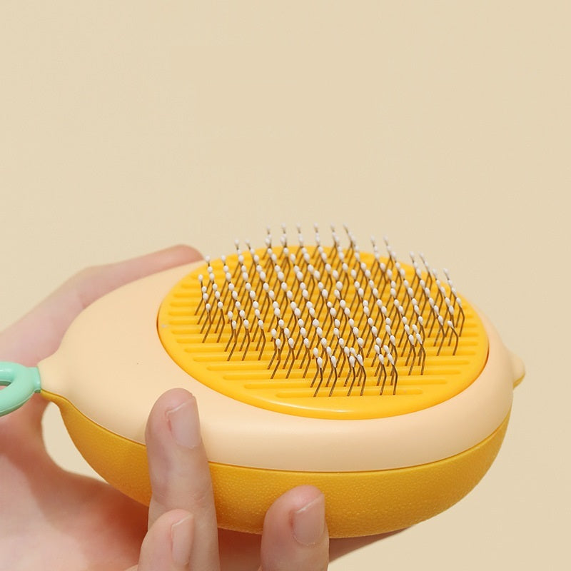 Creative Cat Grooming Comb Portable Massage Brush One-Button Remove Floating Hair Scraper Cats Dogs Pet Self Cleaning Tool Accessories Purrfect Pawz