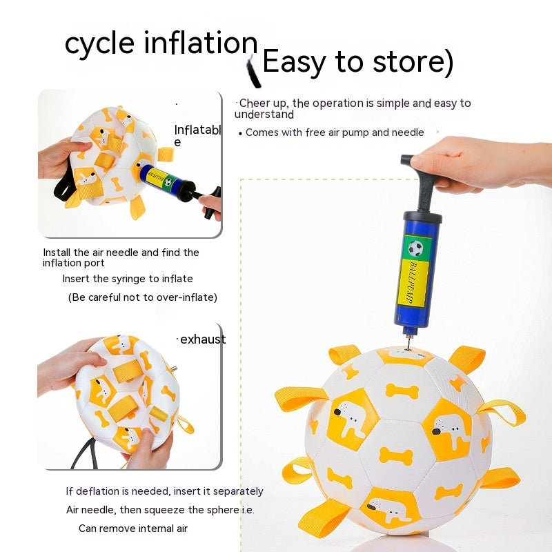 Dog Interactive Football Toys Children Soccer Dog Outdoor Training Balls Pet Sporty Bite Chew Teething Ball With Cute Printing Purrfect Pawz
