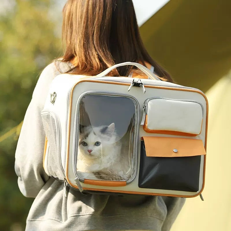 Large Capacity Dogs And Cats Backpack Light-proof Double Layer Purrfect Pawz