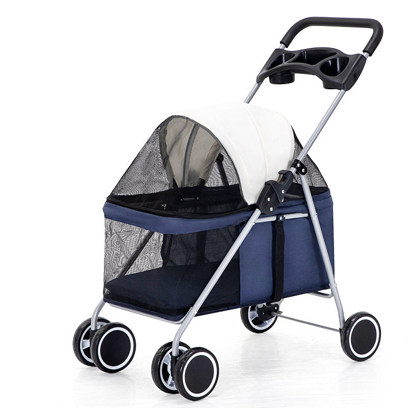 Cat Outdoor Portable Folding Pet Stroller Car Dog Cat Pika Small Lightweight Carriage Purrfect Pawz