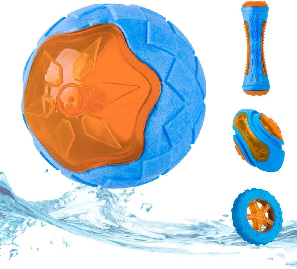 Dog Squeaky Toys Pool Toys Floating Toys For Interactive Fetch Play Dog Beach Toy Purrfect Pawz