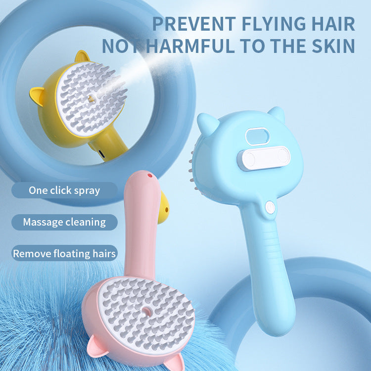Hair Cleaning Brush With Mist Multifunctional Cat Grooming Brush Rechargeable Self Cleaning Slicker Brush For Pets Dogs & Catsb Pet Products Purrfect Pawz