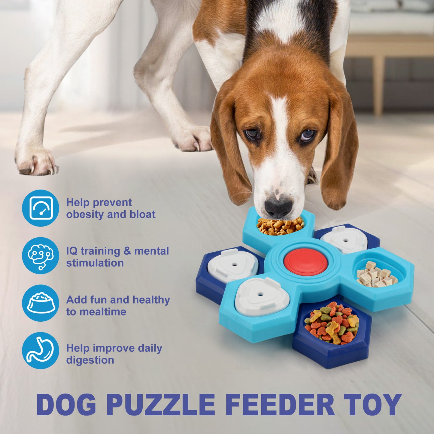 4 Layers Slow Feeder Puzzle Dog Bowls Assemble Slow Eating Bowl For Dogs Non-slip Interactive Dog Puzzle Game Slow Bowl Pet Products Purrfect Pawz
