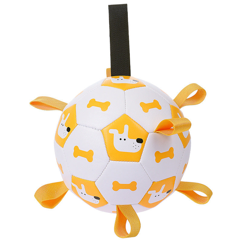 Dog Interactive Football Toys Children Soccer Dog Outdoor Training Balls Pet Sporty Bite Chew Teething Ball With Cute Printing Purrfect Pawz