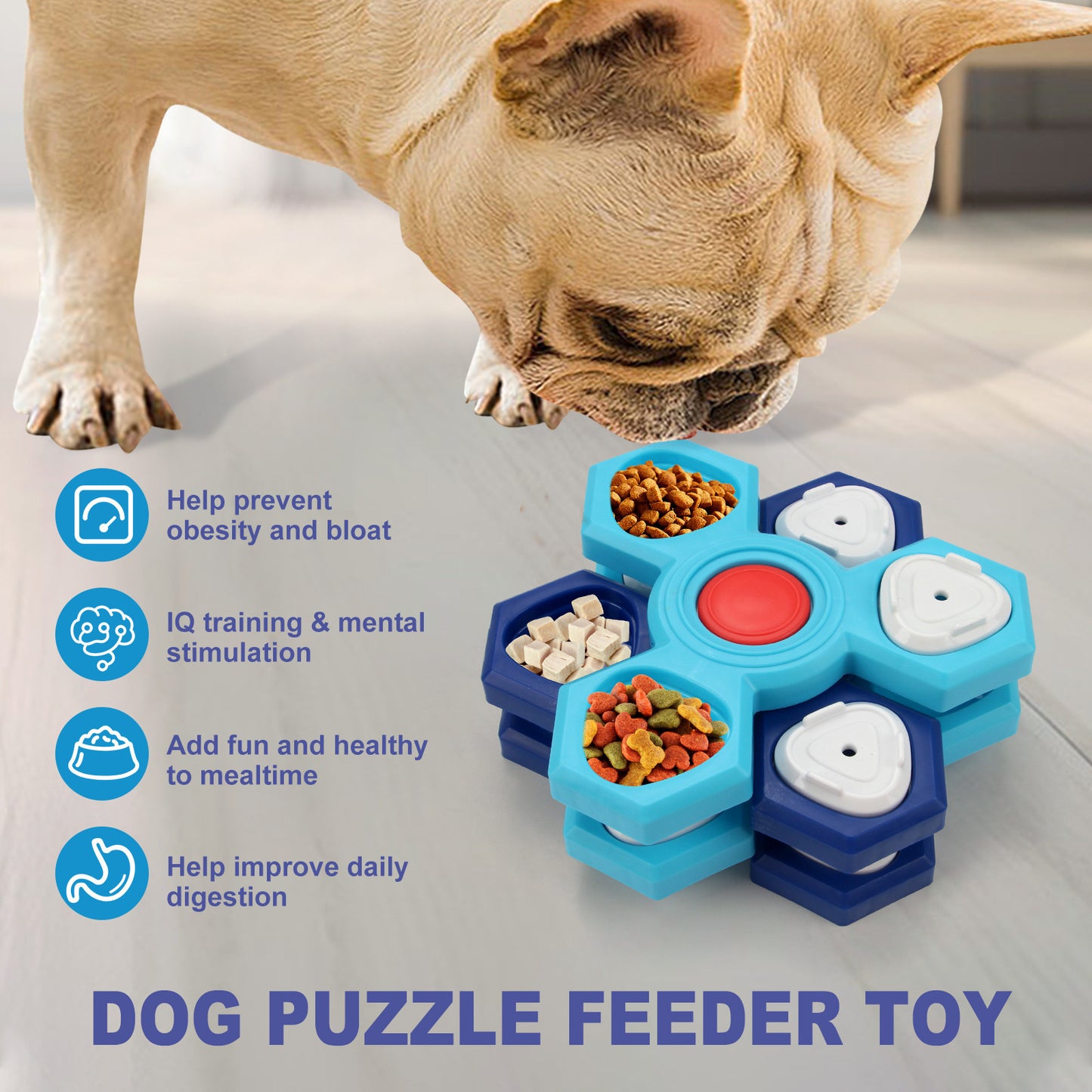 4 Layers Slow Feeder Puzzle Dog Bowls Assemble Slow Eating Bowl For Dogs Non-slip Interactive Dog Puzzle Game Slow Bowl Pet Products Purrfect Pawz