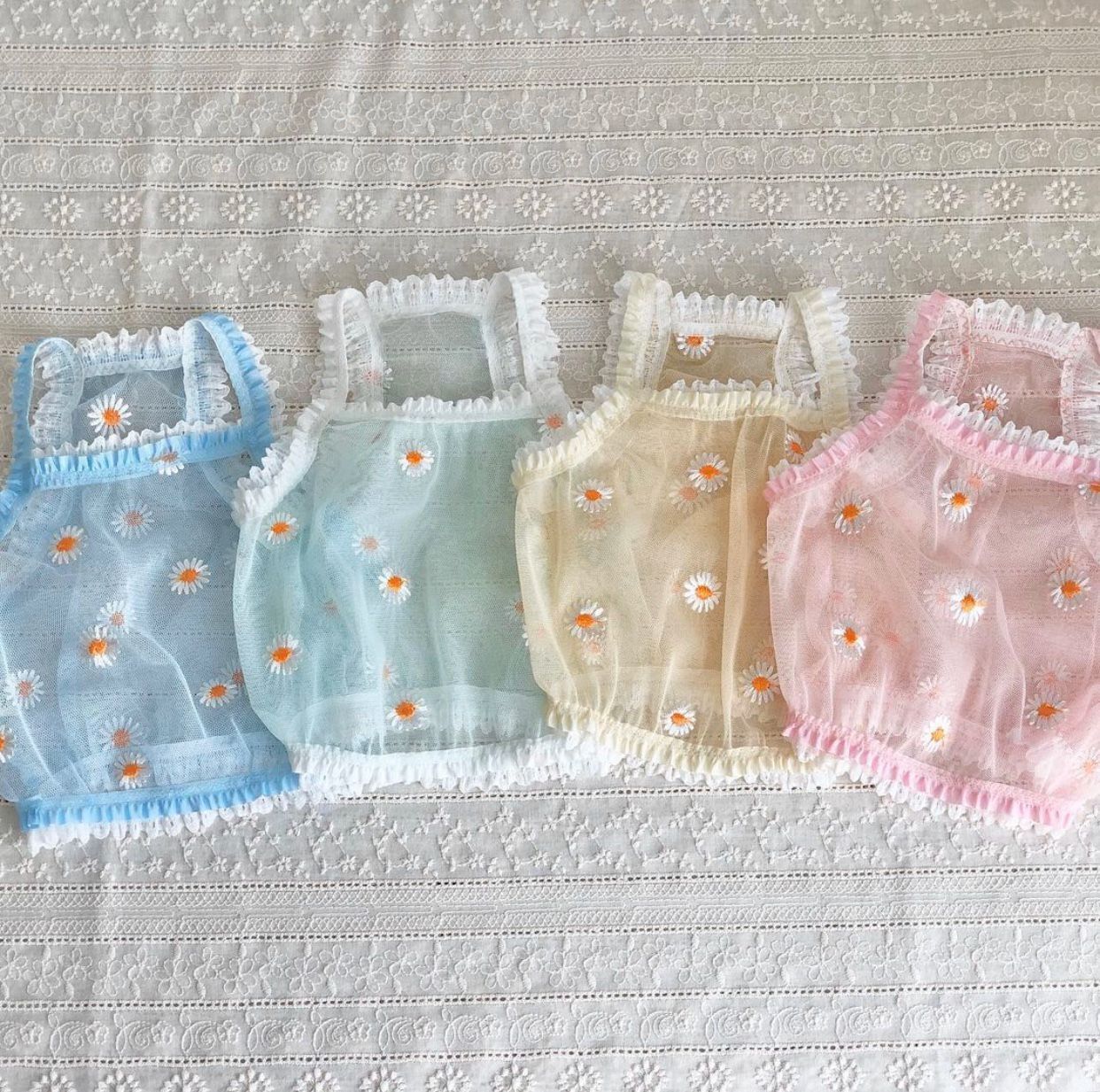 Mesh Embroidery Pet Cat Than Bear Bomei Schneider Teddy Dog Poodle VIP Clothes Summer Thin Purrfect Pawz