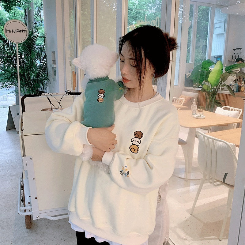 Parent-child Wear Sweater Autumn And Winter Pet Dog Small Dog Clothes Winter Purrfect Pawz