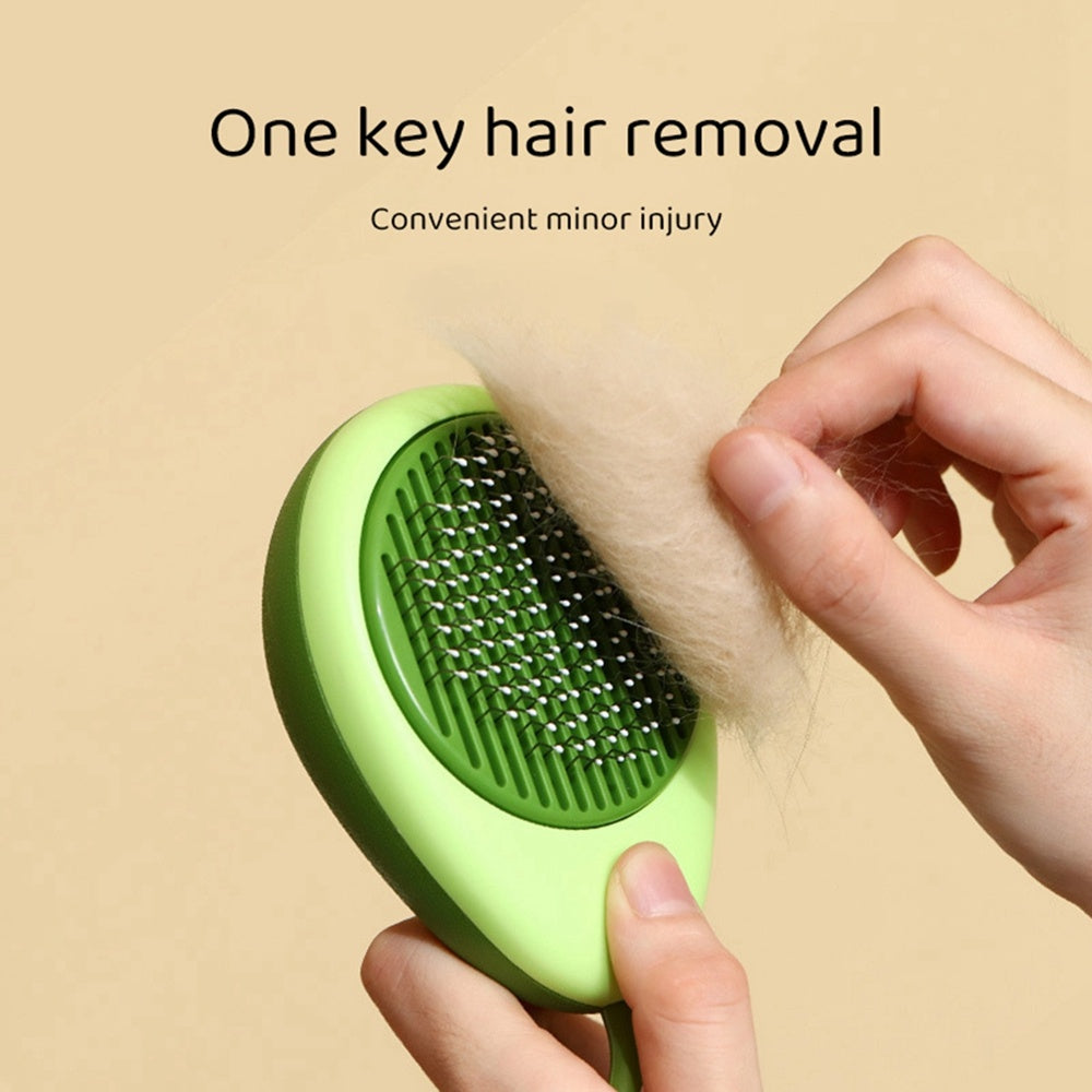 Creative Cat Grooming Comb Portable Massage Brush One-Button Remove Floating Hair Scraper Cats Dogs Pet Self Cleaning Tool Accessories Purrfect Pawz
