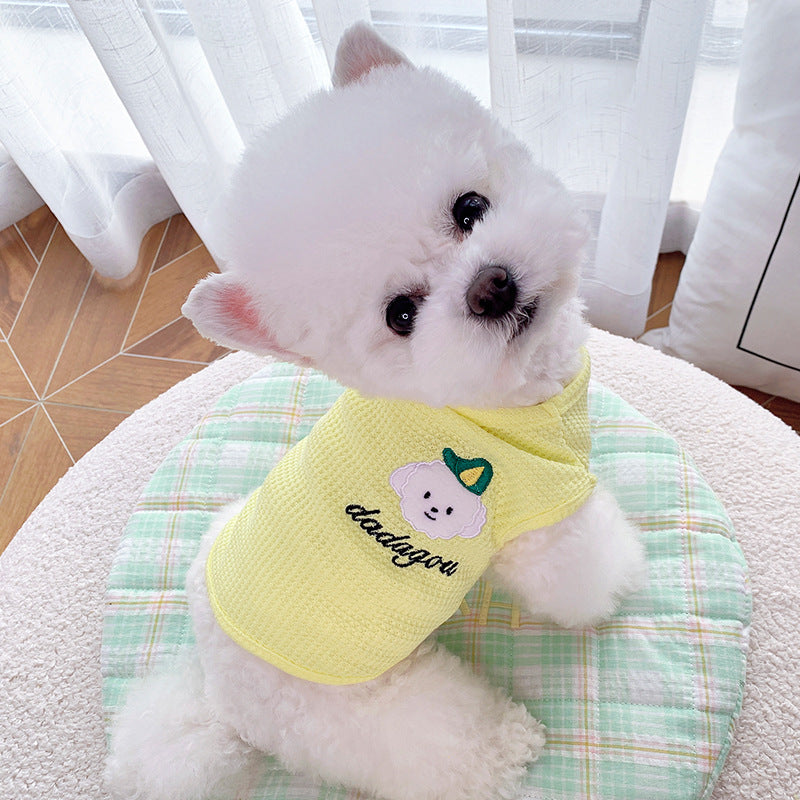 Dog Vest Pet Clothes Spring Summer Puppy Clothing Teddy Sleeveless Vest Thin Cute Purrfect Pawz