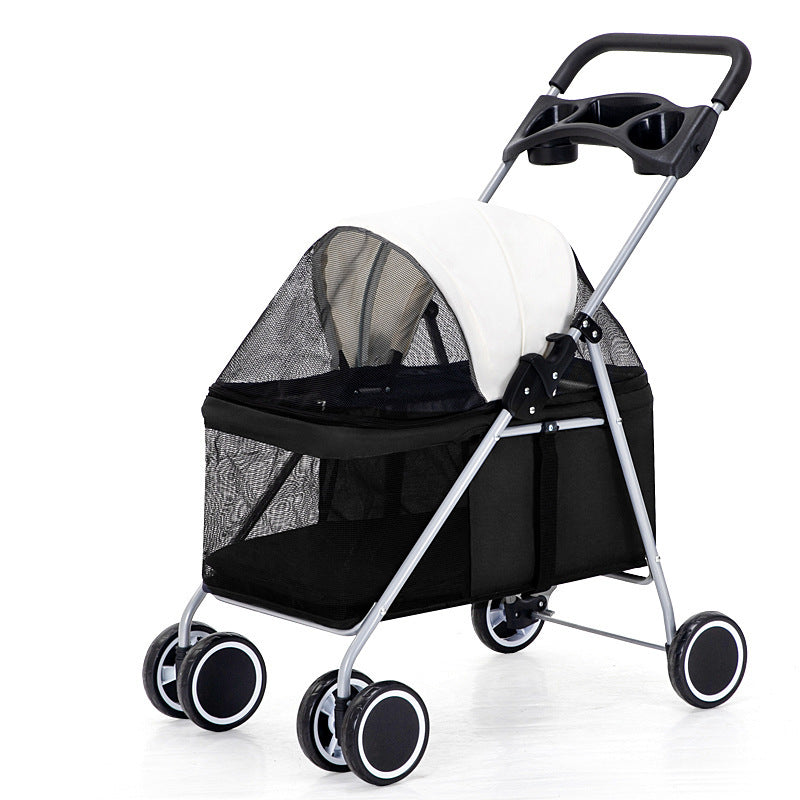 Cat Outdoor Portable Folding Pet Stroller Car Dog Cat Pika Small Lightweight Carriage Purrfect Pawz