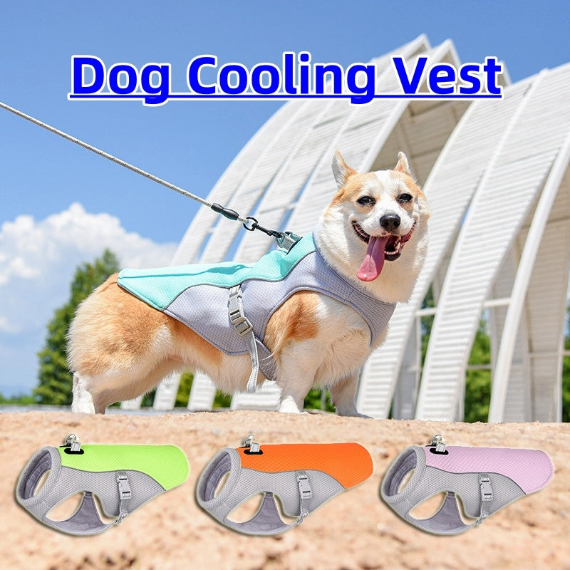 Summer Pet Dog Cooling Vest Heat Resistant Cool Dogs Clothes Breathable Sun-proof Clothing For Small Large Dogs Outdoor Walking Purrfect Pawz