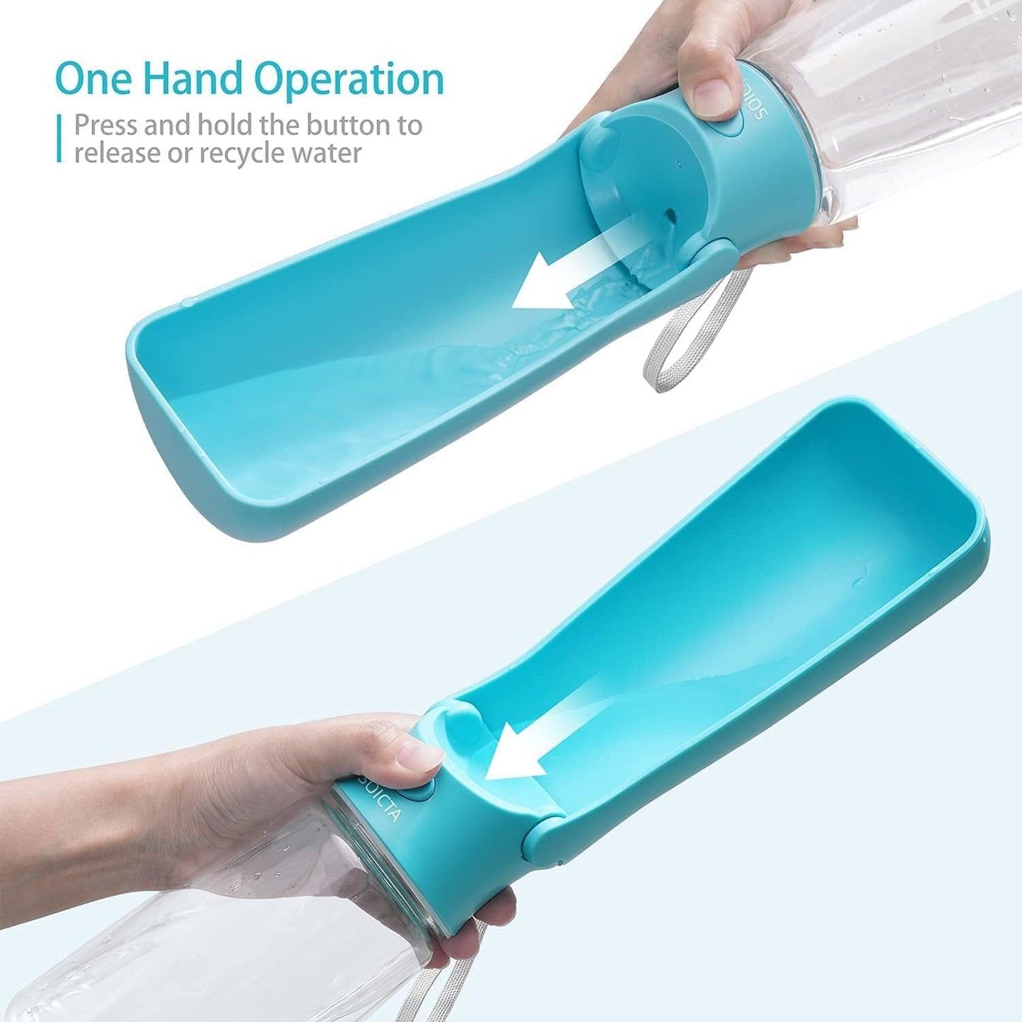 Portable Dog Water Bottle For Walking Portable Pet Water Bottles For Puppy Small Medium Large Dogs Water Dispenser Dog Water Bowl Dog Accessories Purrfect Pawz