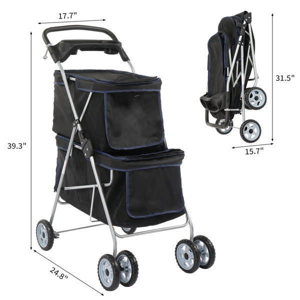 4-wheeled Double-decker Style, Pet Strollers Purrfect Pawz