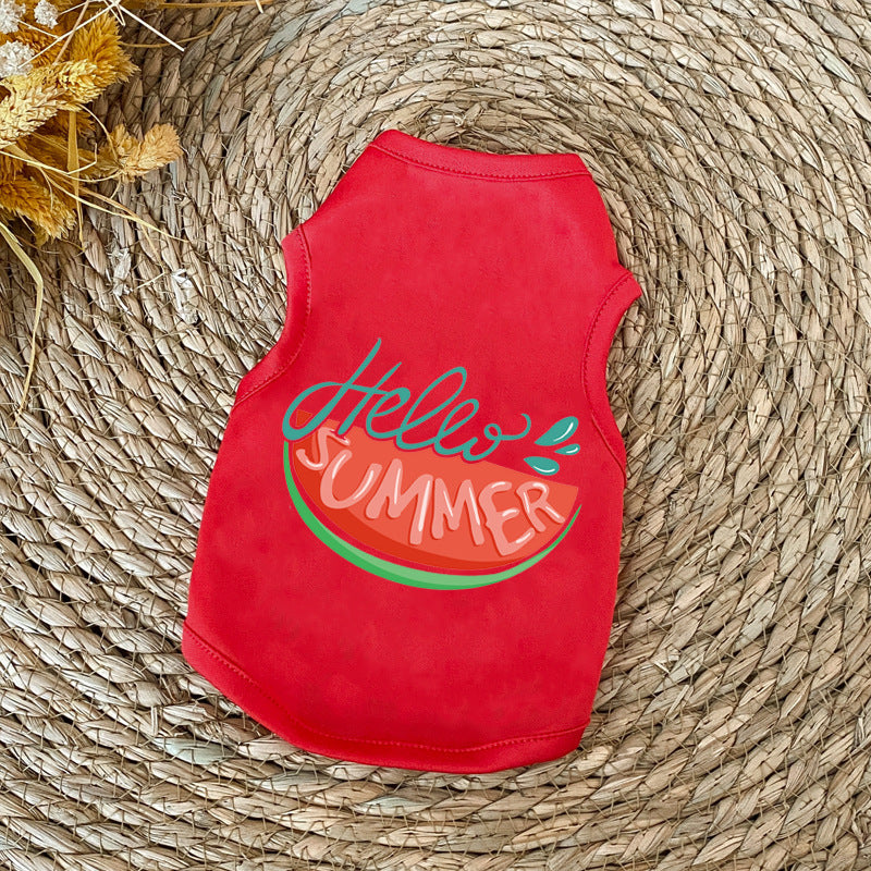 Puppy Dog Summer Thin Clothes Teddy Cat Pet Small Puppies Jarre Aero Bull Bichon Vest Purrfect Pawz