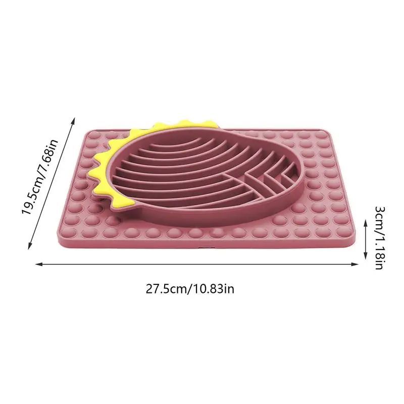Slow Feeder Dog Bowls Stable Slow Feeder Licking Mat For Pets Slow Eating Smooth Texture Lick Pad For Pet Dog Puppy Cat Kitten Purrfect Pawz