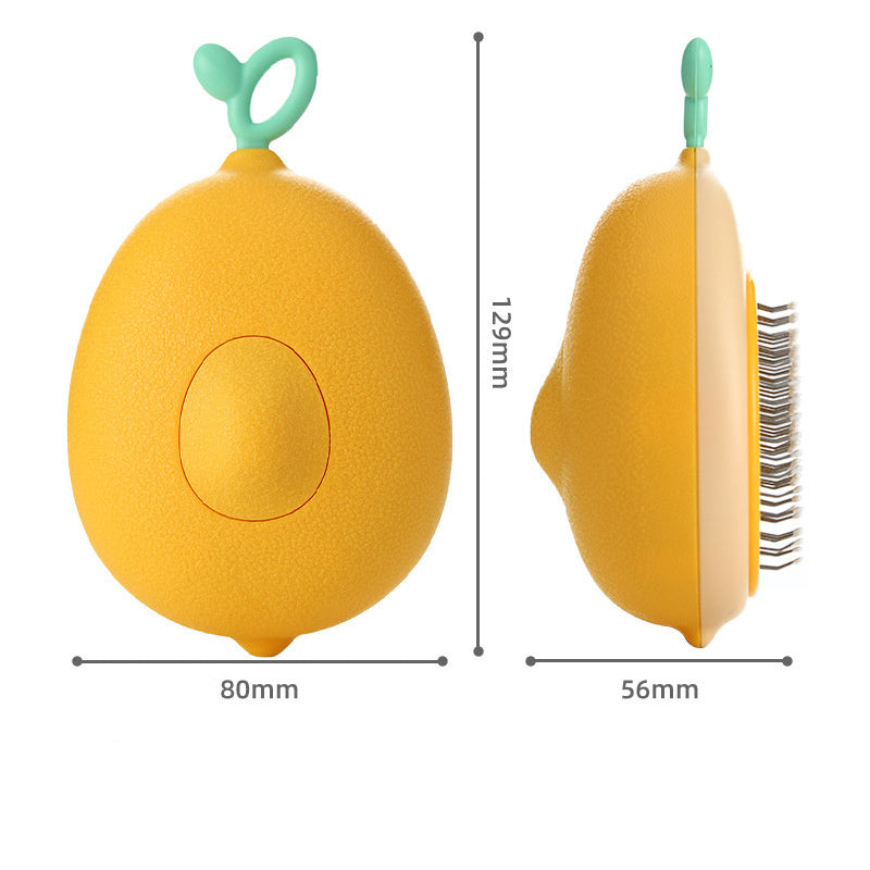 Creative Cat Grooming Comb Portable Massage Brush One-Button Remove Floating Hair Scraper Cats Dogs Pet Self Cleaning Tool Accessories Purrfect Pawz