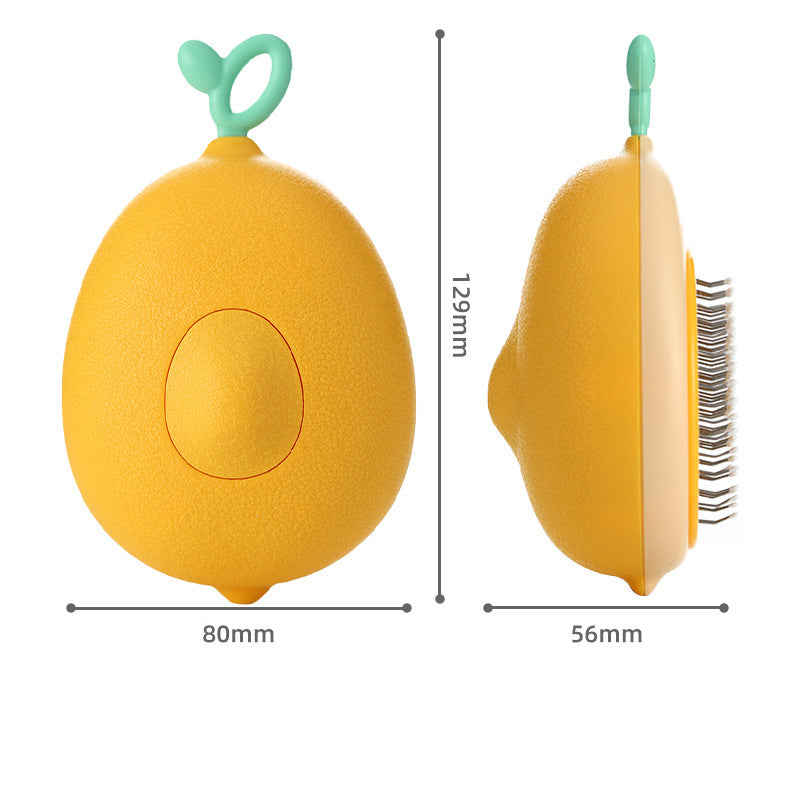 Creative Cat Grooming Comb Portable Massage Brush One-Button Remove Floating Hair Scraper Cats Dogs Pet Self Cleaning Tool Accessories Purrfect Pawz