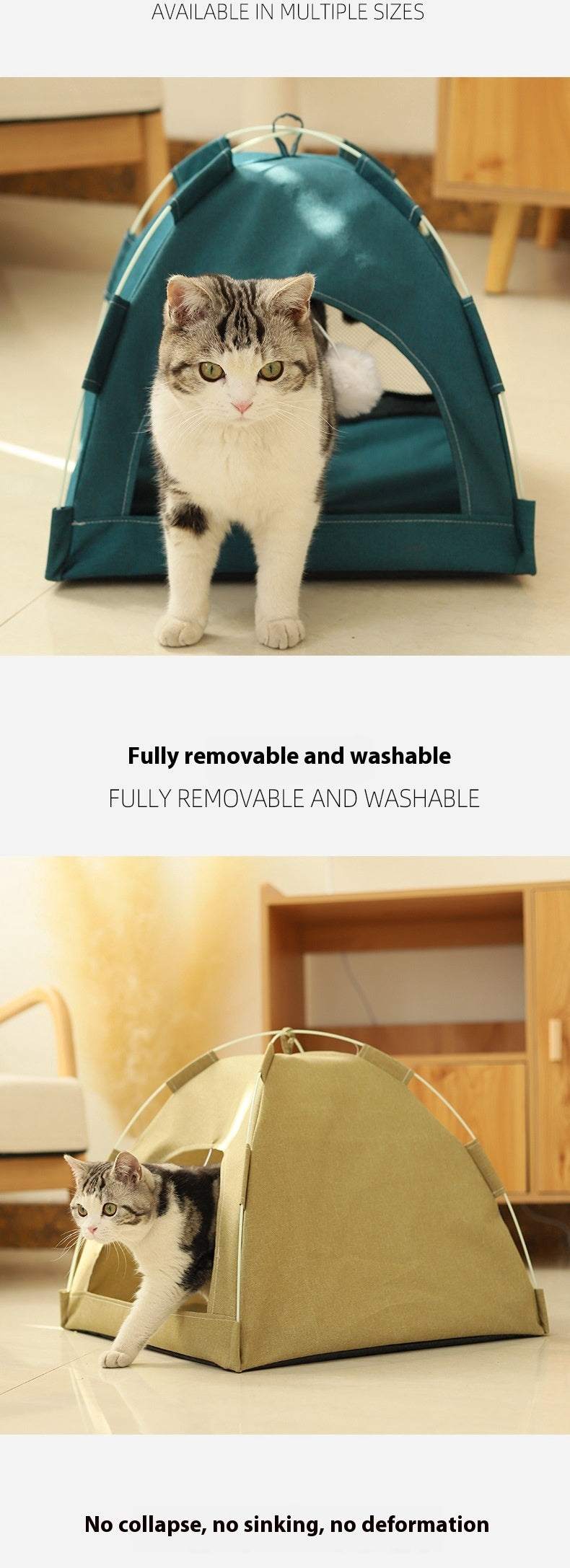 Cathouse Doghouse Breathable Tent Nest Indoor Outdoor Universal Pet Room Purrfect Pawz