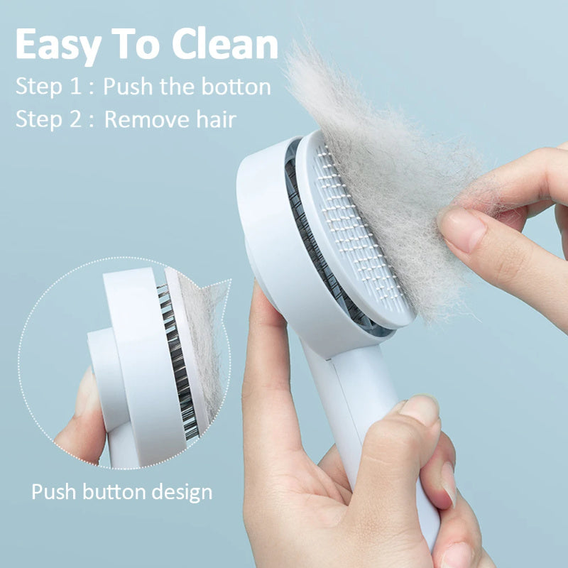 Pet Needle Comb Hair Remover Brush Dog And Cat Pet Comb Self Cleaning Massage Brushes Grooming Supplies Purrfect Pawz