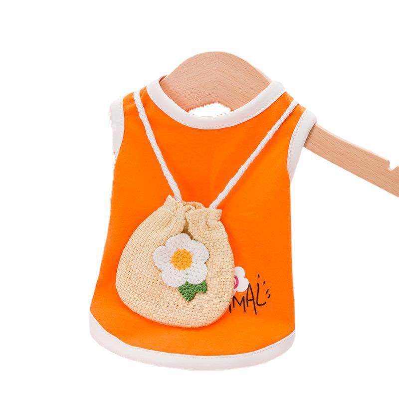 Breathable Summer Woven Satchel Cat Clothes Vest Purrfect Pawz