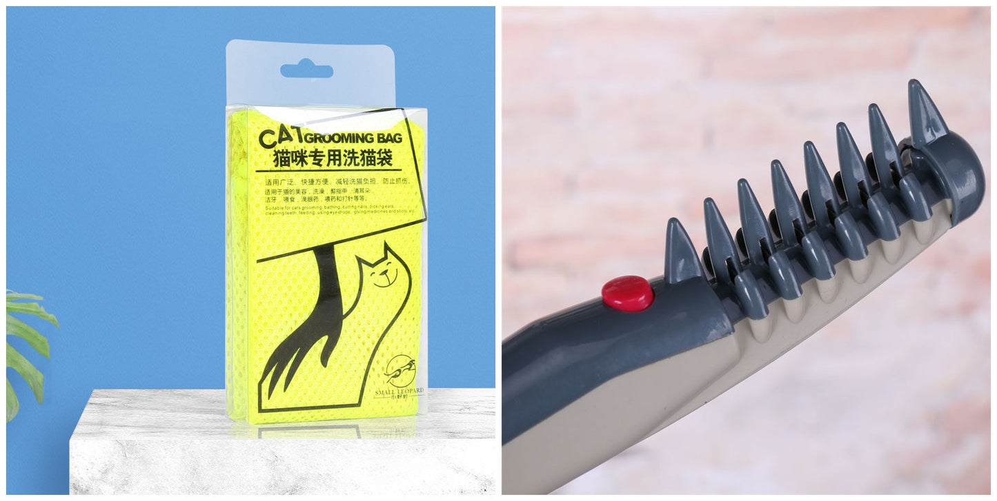 Washing Cat Bag Cat Bath Artifact Special Cat Anti-scratch Bite Pet Nail Clipper Cat Bag Bag Purrfect Pawz