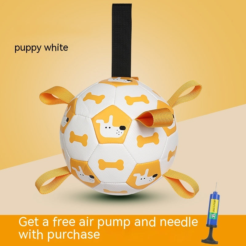 Dog Interactive Football Toys Children Soccer Dog Outdoor Training Balls Pet Sporty Bite Chew Teething Ball With Cute Printing Purrfect Pawz