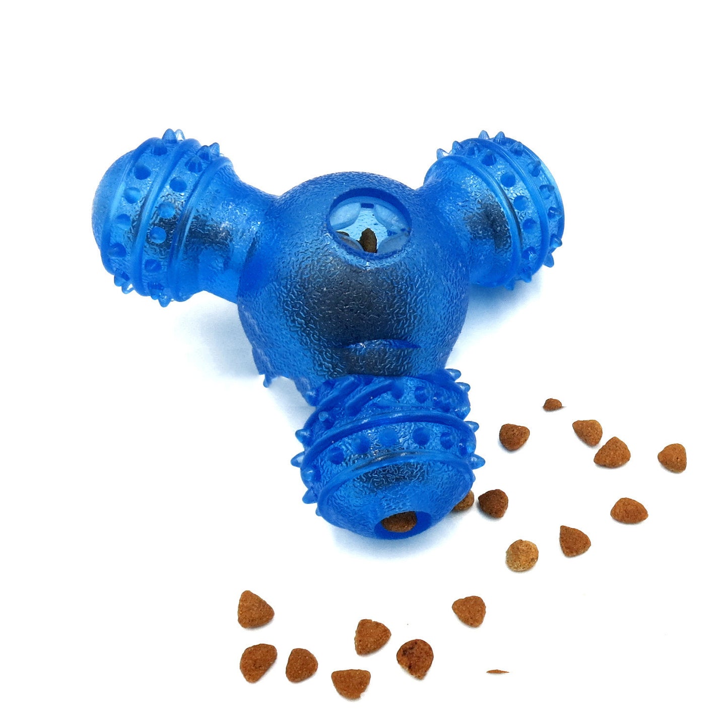 Three-hole Food Leakage Training, Molar Teeth Cleaning, Feeding Dogs, Creative Chewing Toys Purrfect Pawz