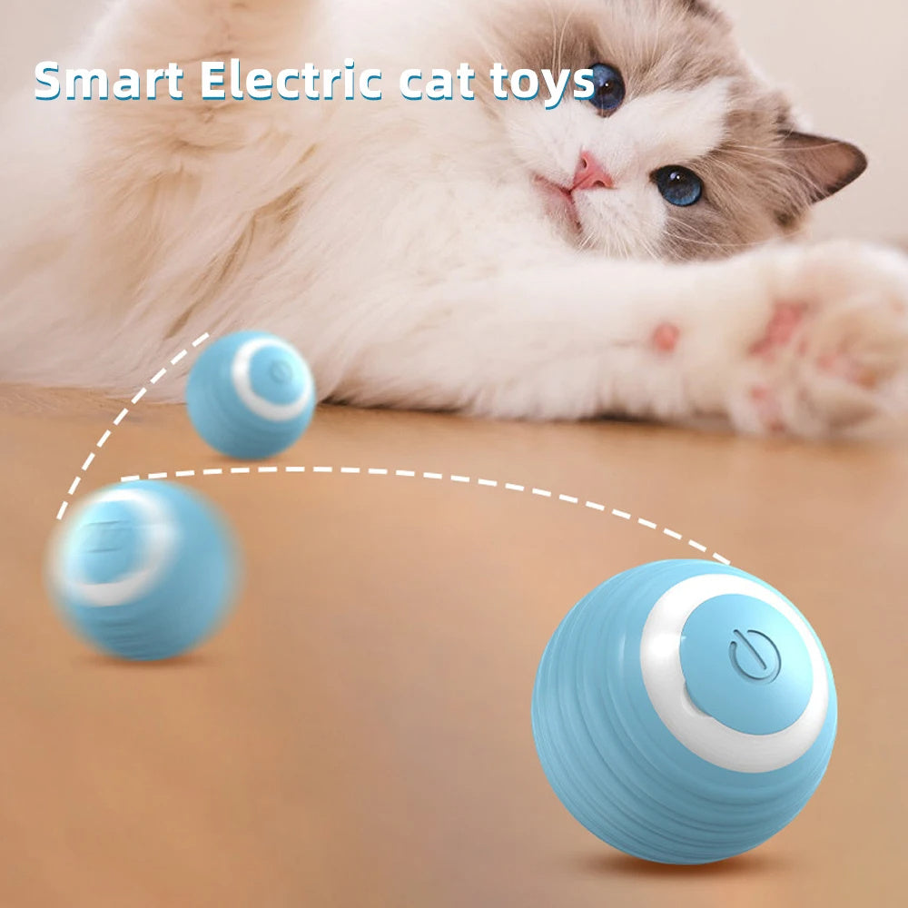 Cat Interactive Ball Smart Cat Dog Toys Electronic Interactive Cat Toy Indoor Automatic Rolling Magic Ball Cat Game Accessories Purrfect Pawz