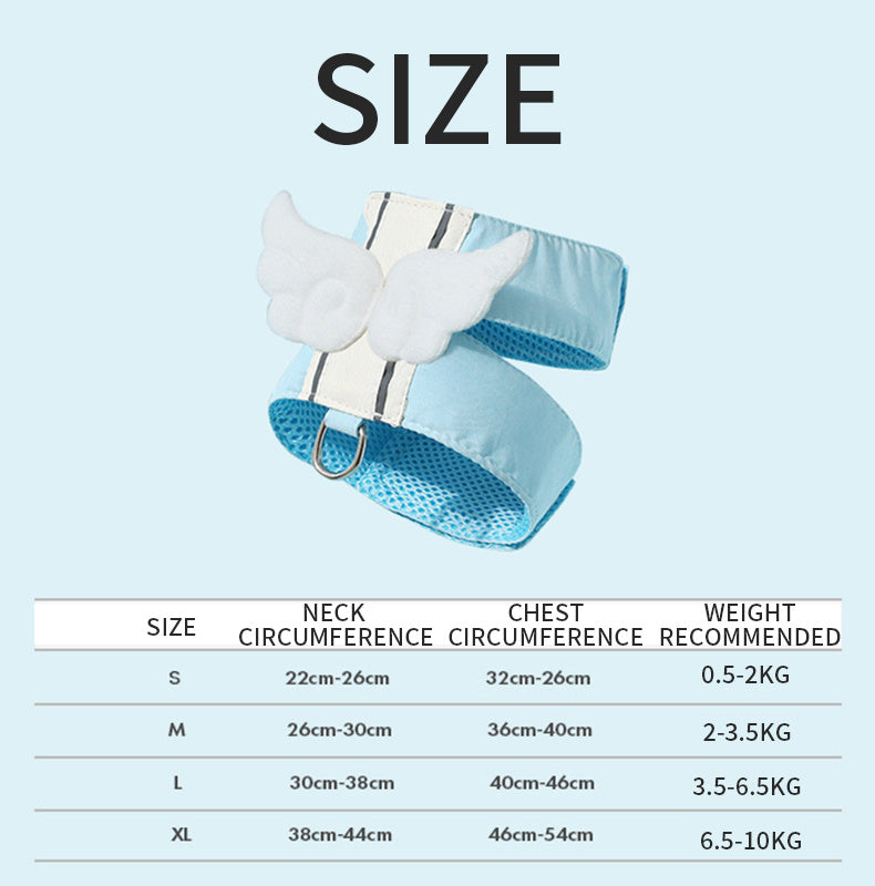 Adjustable Pet Cat Leash Set, Angel Wings Design, Breathable, And Soft For Comfort Cat Harness And Leash Set, Adjustable Gradient Kitten Harness Escape Proof Harness With Leash For Kitty Purrfect Pawz